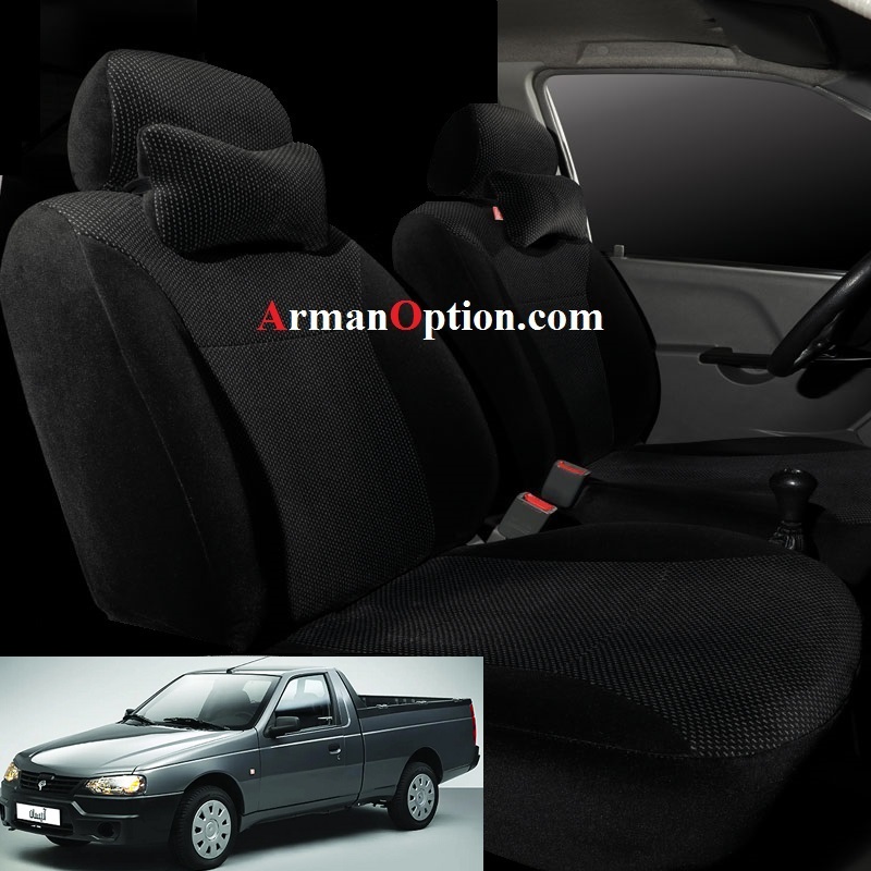 alt=روکش صندلی فابریک وانت آریسان هایکو پارچه طرح دنا