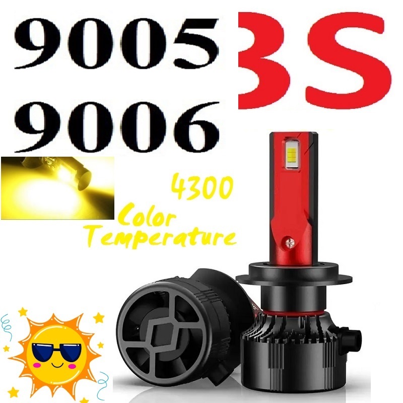 هدلایت کانپکس 3S پایه 9005 و 9006 رنگ زرد آفتابی