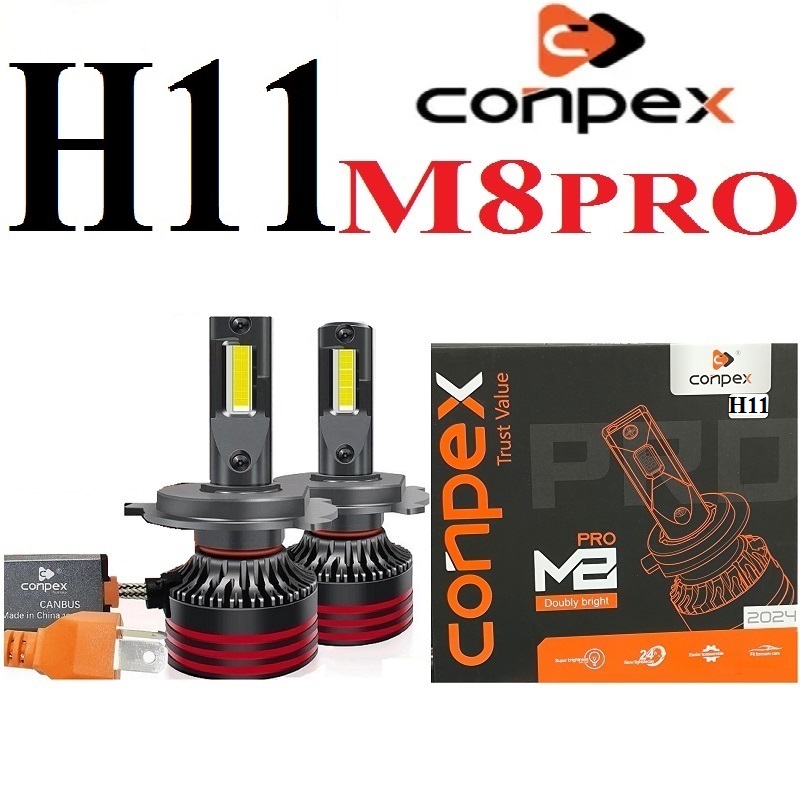 alt=هدلایت M8PRO مدل 120000 پایه H11 کانپکس