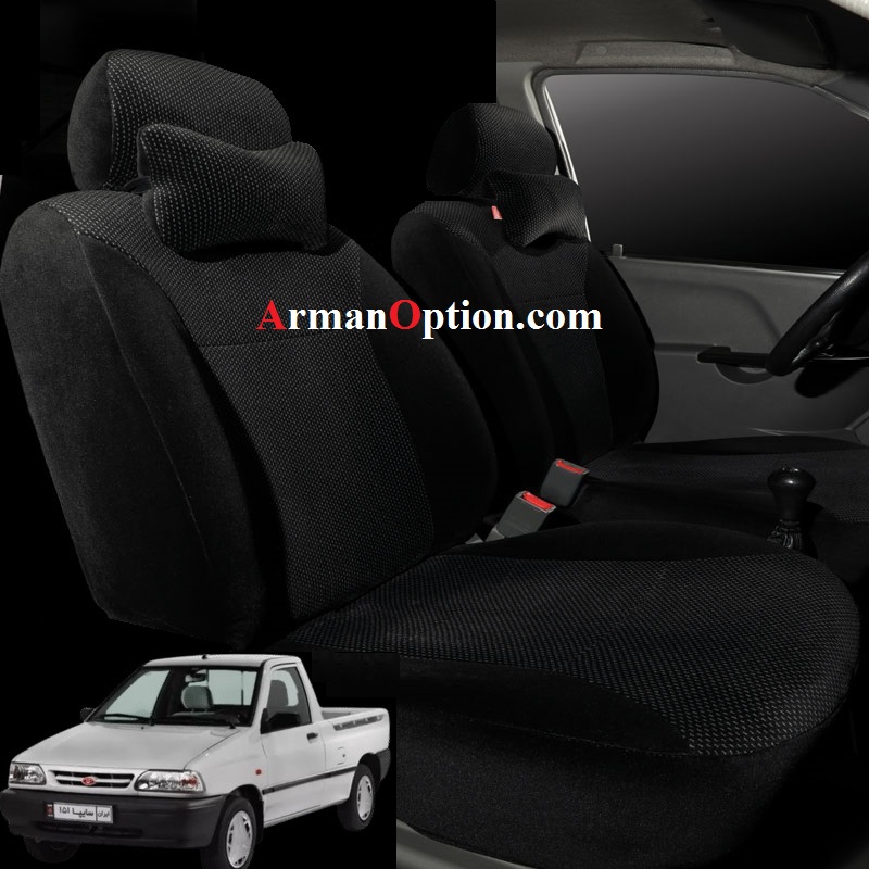 alt=روکش صندلی فابریک وانت 151 هایکو پارچه طرح دنا صندلی قدیم