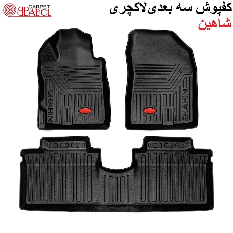alt=کفپوش سه بعدی لاکچری شاهین مشکی