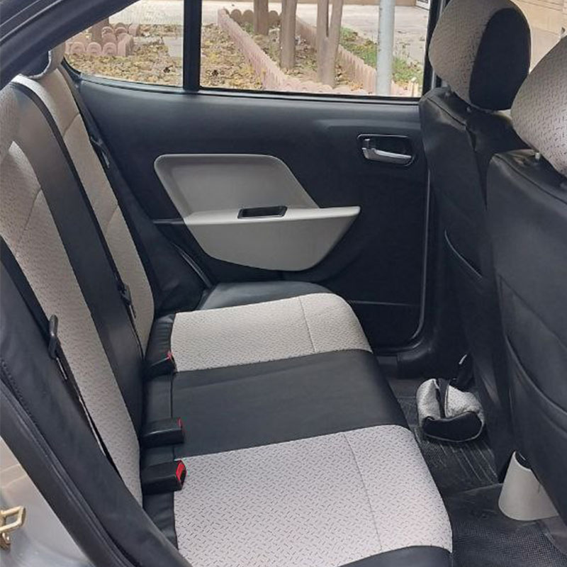 alt=روکش صندلی سهند چرم و پارچه طرح آوا