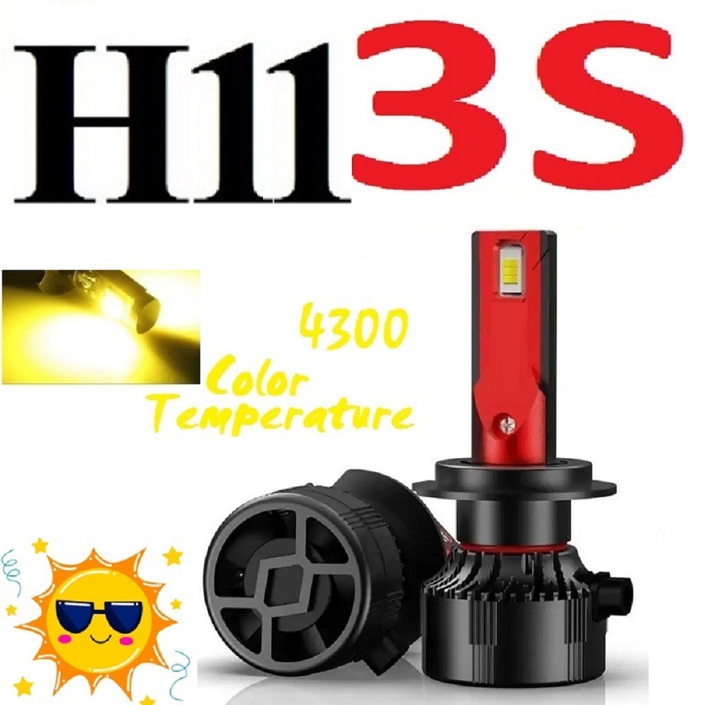 هدلایت کانپکس 3S پایه H11 رنگ زرد آفتابی